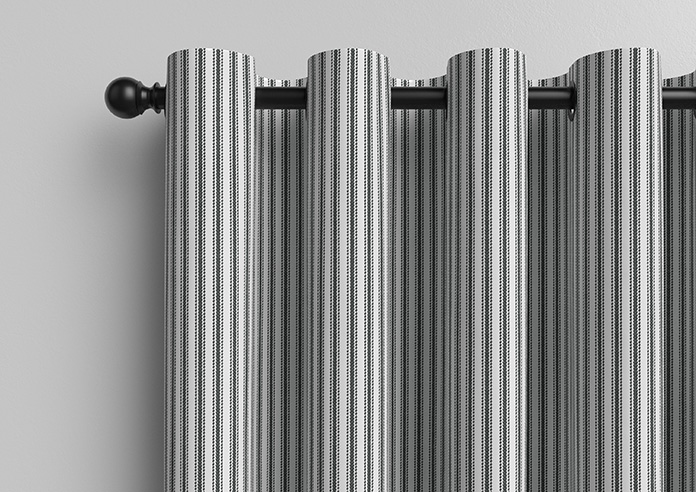 Lace Stripes, Jet - Made to Measure Curtains - Image 12